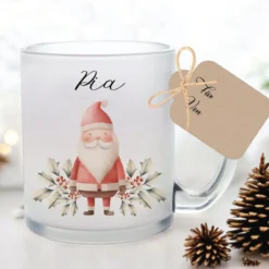 Weihnachten Tasse Geschenk Personalisiert Weihnachtstasse Glas Glastasse Glühweintasse Weihnachtspunsch | Große Motivauswahl