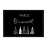 Weihnachtliche Fußmatte personalisiert mit dem Namen der Familie