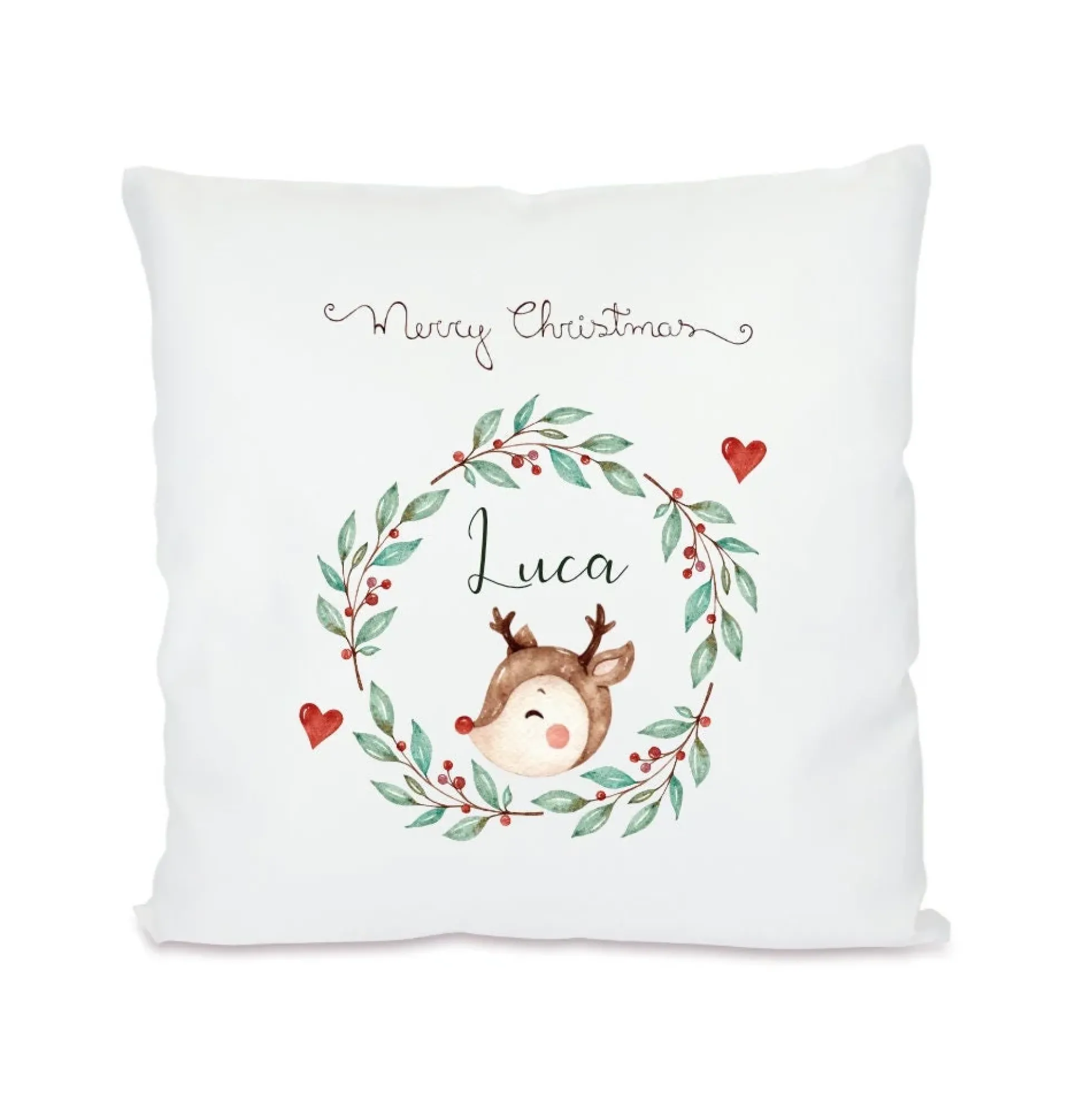 Weihnachtliches Namensschild für Kinder mit einem Rentier | Personalisiertes Holzschild für Mädchen u. Jungen zu Weihnachten | Tolle Weihnachtsdekoration für das Kinderzimmer