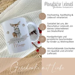 Weihnachtliche Tasse für Kinder, Tasse aus Keramik