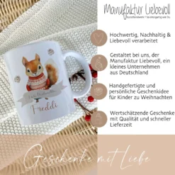 Weihnachtliche Tasse für Kinder, Tasse aus Keramik 