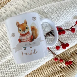 Weihnachtliche Tasse für Kinder, Tasse aus Keramik 