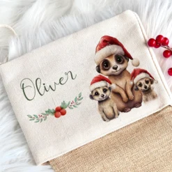 Weihnachtsstrumpf Rehkitz für Mädchen u. Teenager mit Namen zum Nikolaus und Weihnachten personalisiertert | Nikolausstrumpf Geschenkidee für Kinder I 7 Motivvarianten zur Auswahl