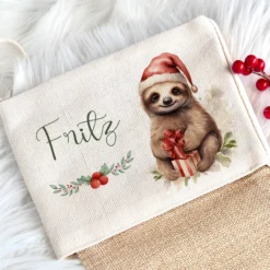 Weihnachtsstrumpf Rehkitz für Mädchen u. Teenager mit Namen zum Nikolaus und Weihnachten personalisiertert | Nikolausstrumpf Geschenkidee für Kinder I 7 Motivvarianten zur Auswahl
