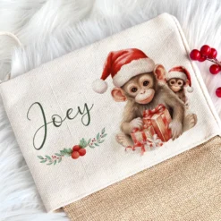 Weihnachtsstrumpf Rehkitz für Mädchen u. Teenager mit Namen zum Nikolaus und Weihnachten personalisiertert | Nikolausstrumpf Geschenkidee für Kinder I 7 Motivvarianten zur Auswahl