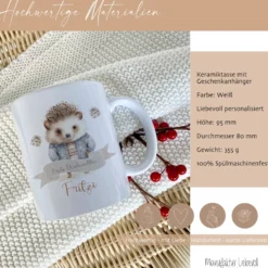 Weihnachtstasse für Kinder, Tasse aus Keramik 