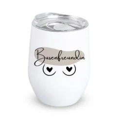 Weinbecher Busenfreundin aus Edelstahl für die Beste Freundin, 3 Motive zur Auswahl