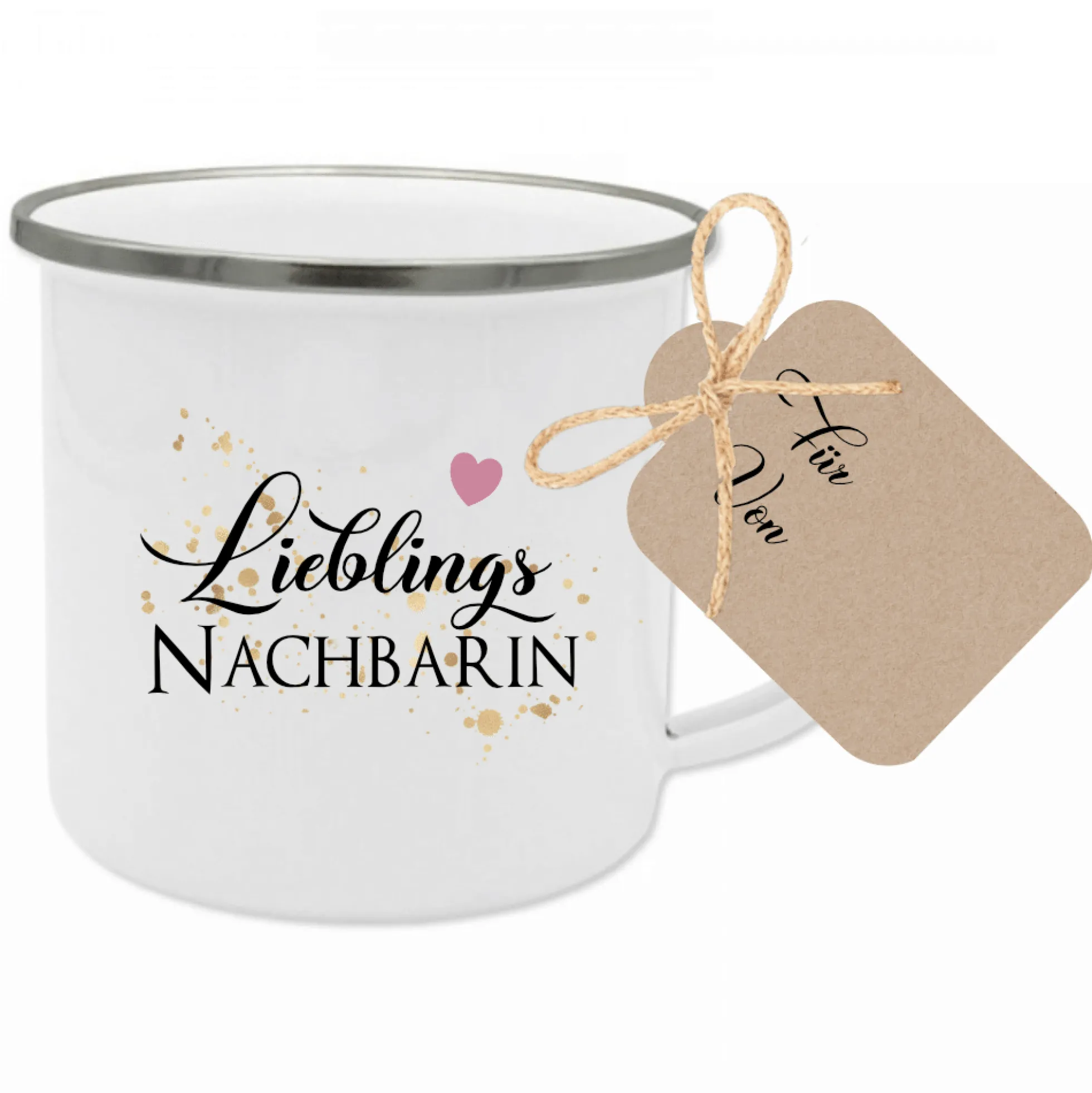 Weltbester Ehemann Tasse aus Emaille | Originelle Geschenkidee für Ihn | 12 Motivvarianten zur Auswahl
