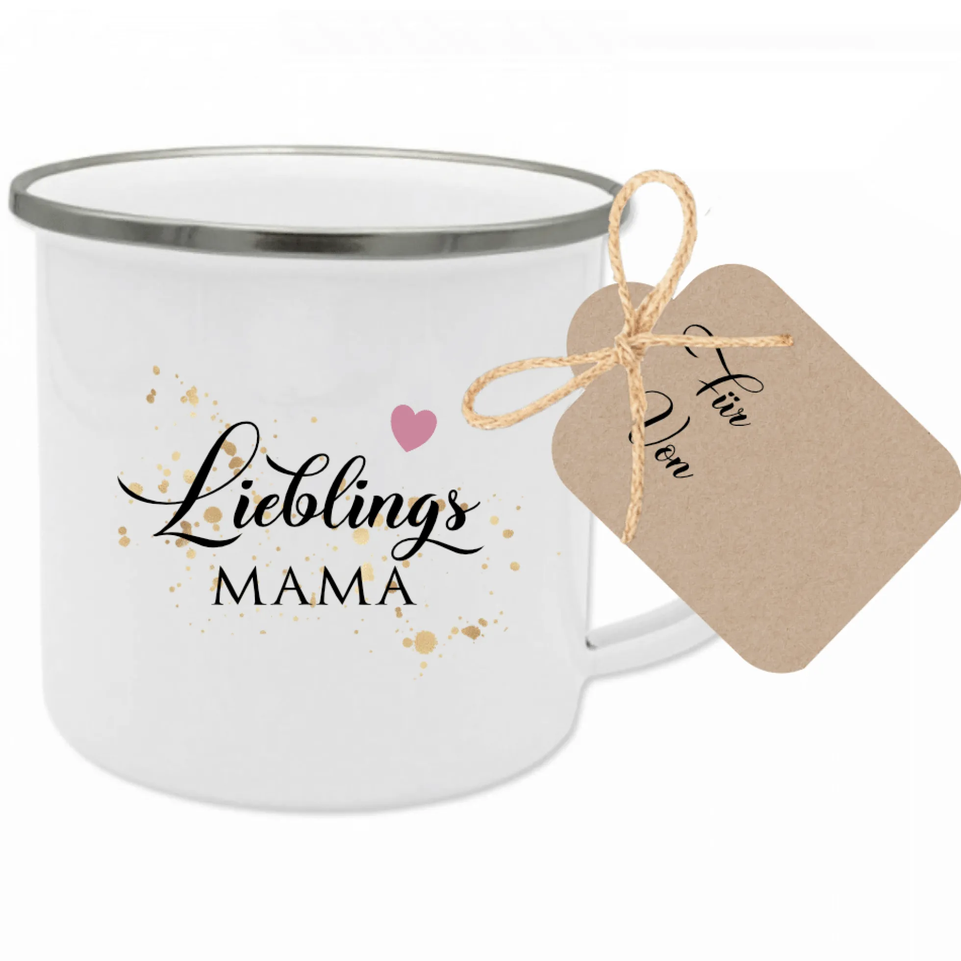 Weltbester Ehemann Tasse aus Emaille | Originelle Geschenkidee für Ihn | 12 Motivvarianten zur Auswahl
