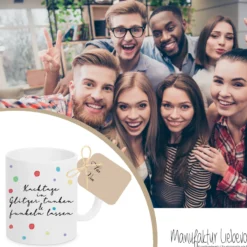 Witzige Tasse Konfetti 