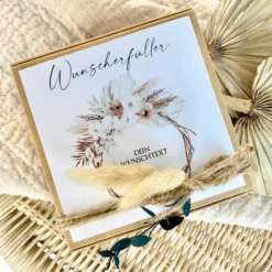 Wunscherfüller mit Wunschtext - Geldgeschenk Geschenkbox Geschenkverpackung Personalisiert | Geburtstag, Hochzeit, Jugendweihe, Konfirmation, Kommunion