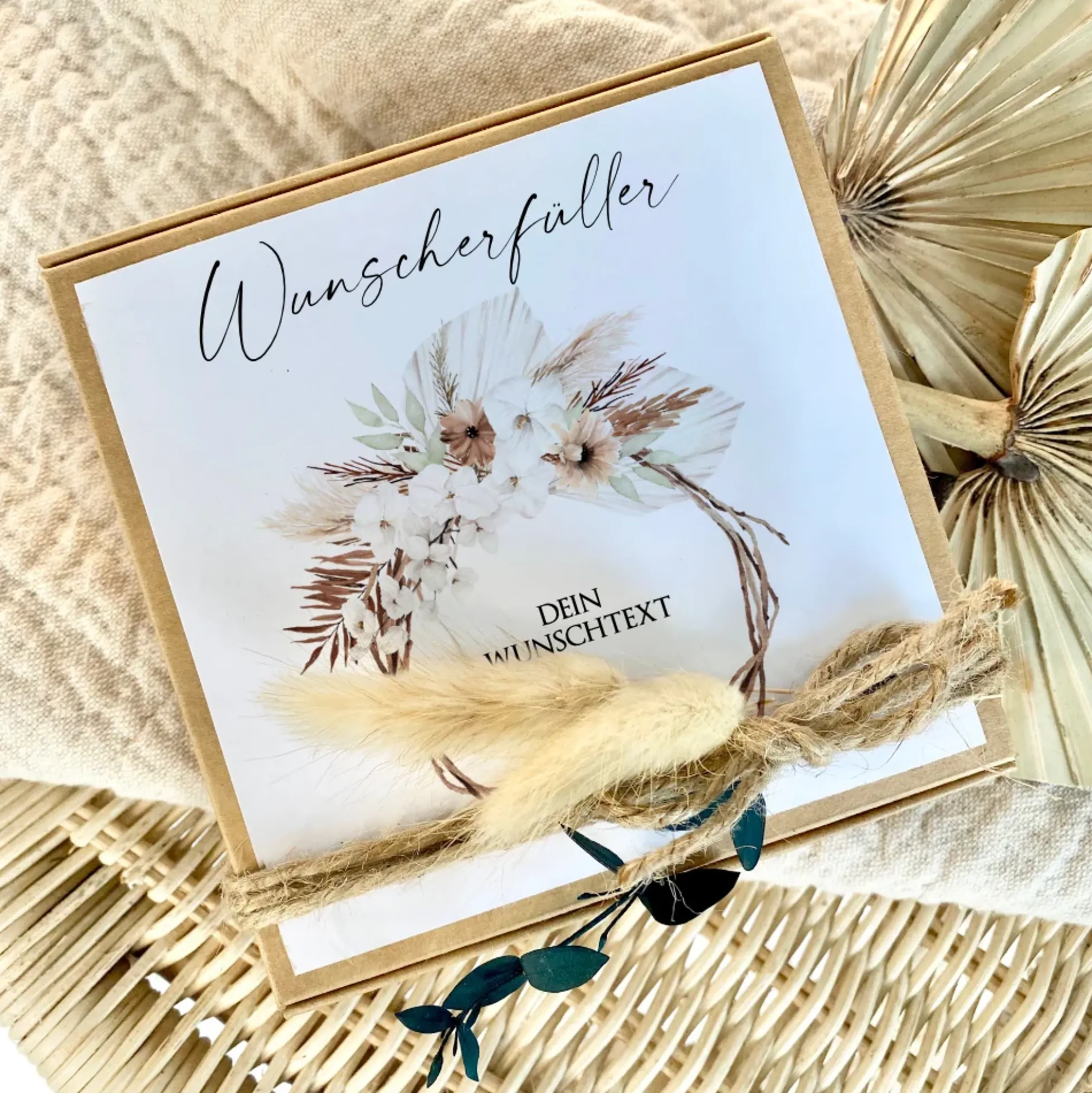 Wunscherfüller mit Wunschtext - Geldgeschenk Geschenkbox Geschenkverpackung Personalisiert | Geburtstag, Hochzeit, Jugendweihe, Konfirmation, Kommunion